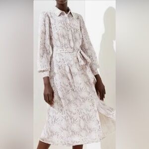 Loft Snakeskin Shirt Dress Dress